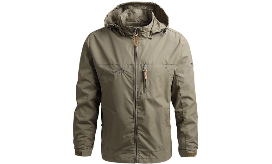 Image 3: Outdoor Hiking Windproof Men's Sports Jacket 
