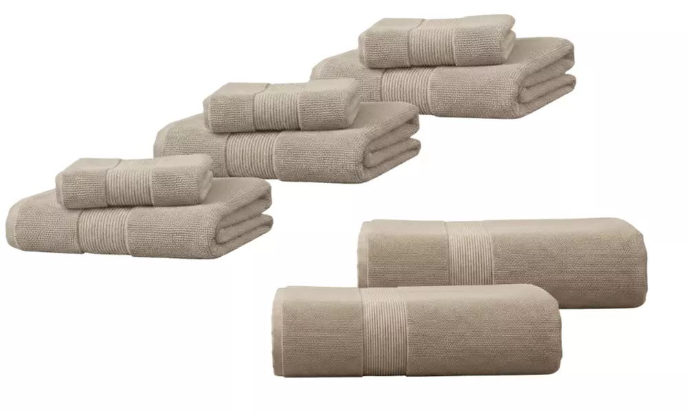 Coppia di asciugamani e telo bagno in spugna 100% cotone di Pompea