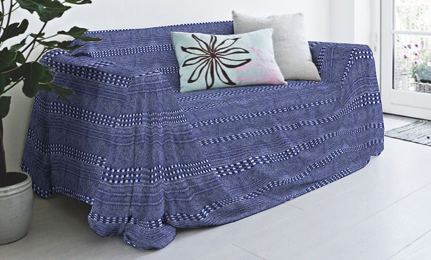 Image 53: Bankhoes en sprei van gerecycled katoen