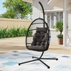 Image 45: Outdoor Cosy Rattan-Effect Hanging Egg Chair with Cushion
