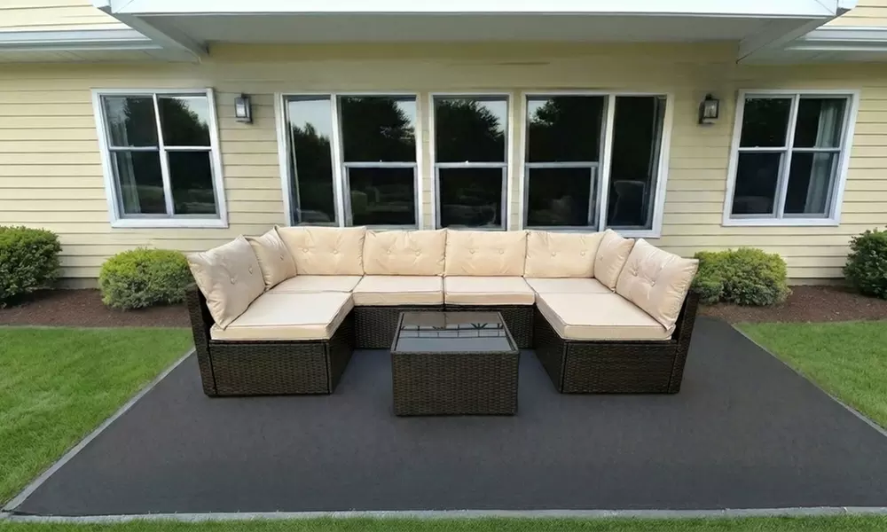 Salon de jardin modulable "Elise" en résine tressée de Kocoon