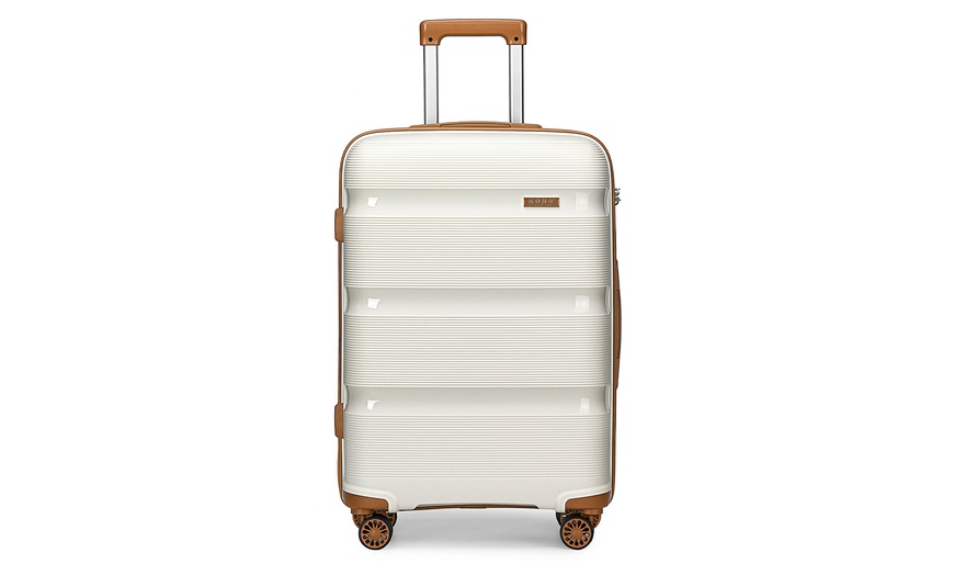 Image 18: Kono 24-Inch Colourful PP Hardshell Suitcase with TSA Lock