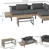 Image 7: Outsunny Three-Piece Garden Furniture Set