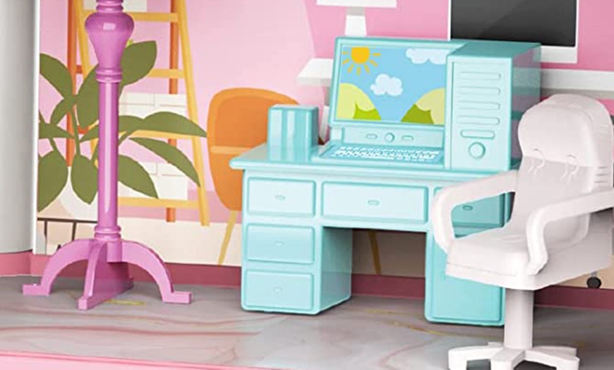 Image 6: Deao Dream House Doll Set, Fully Furnished for Imaginative Play