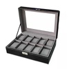 Image 2: Watch Valet Glass Top Watch Boxes For Collection Of 6 or 10 Watches