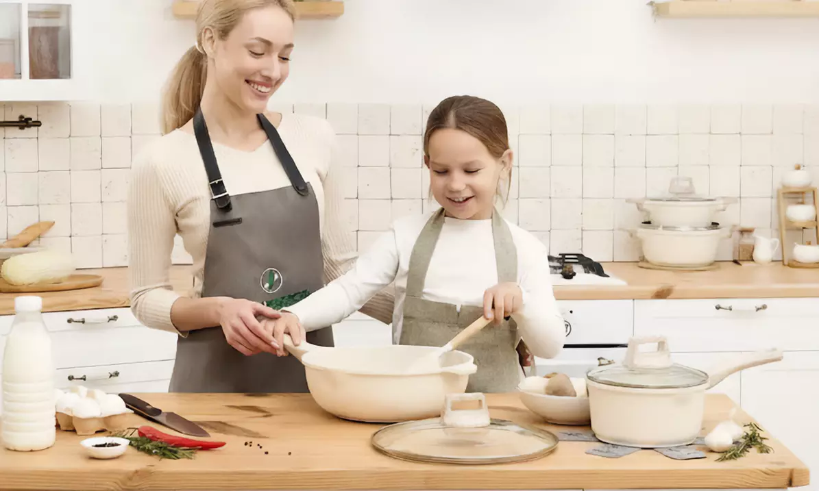 Batterie de cuisine 21 pièces antiadhésives en granit