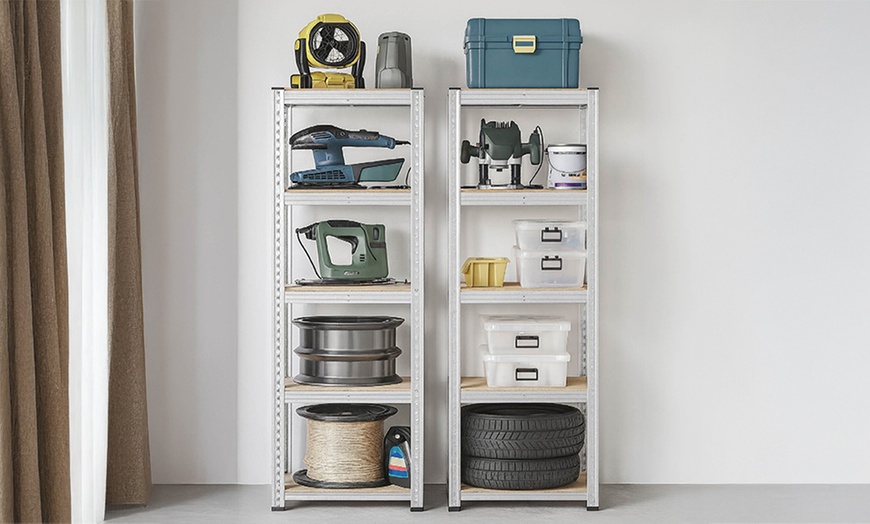 Image 2: Set di 2 scaffali in metallo