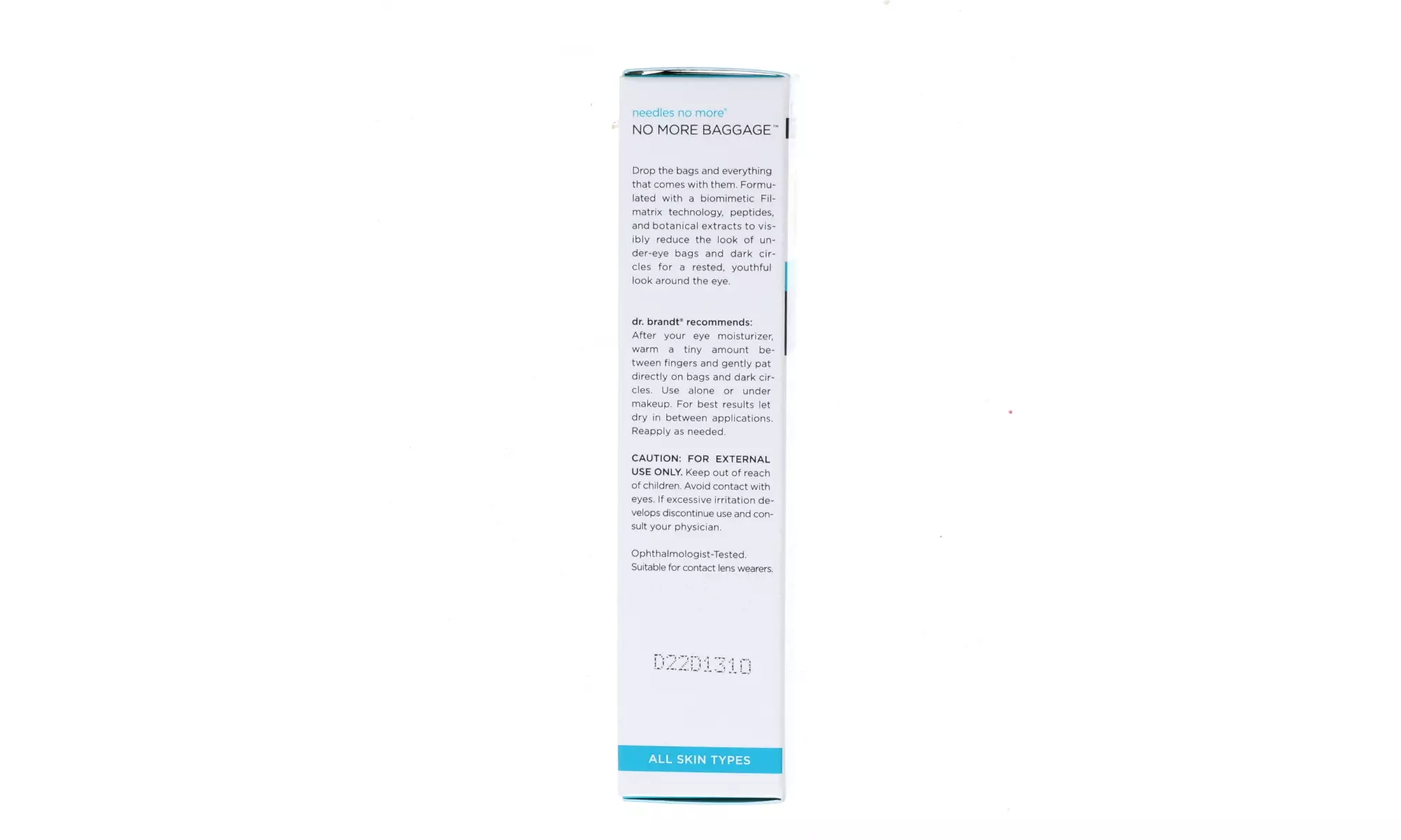 Dr. Brandt Needles No More Baggage Eye De-Puffing Gel, 0.5 oz