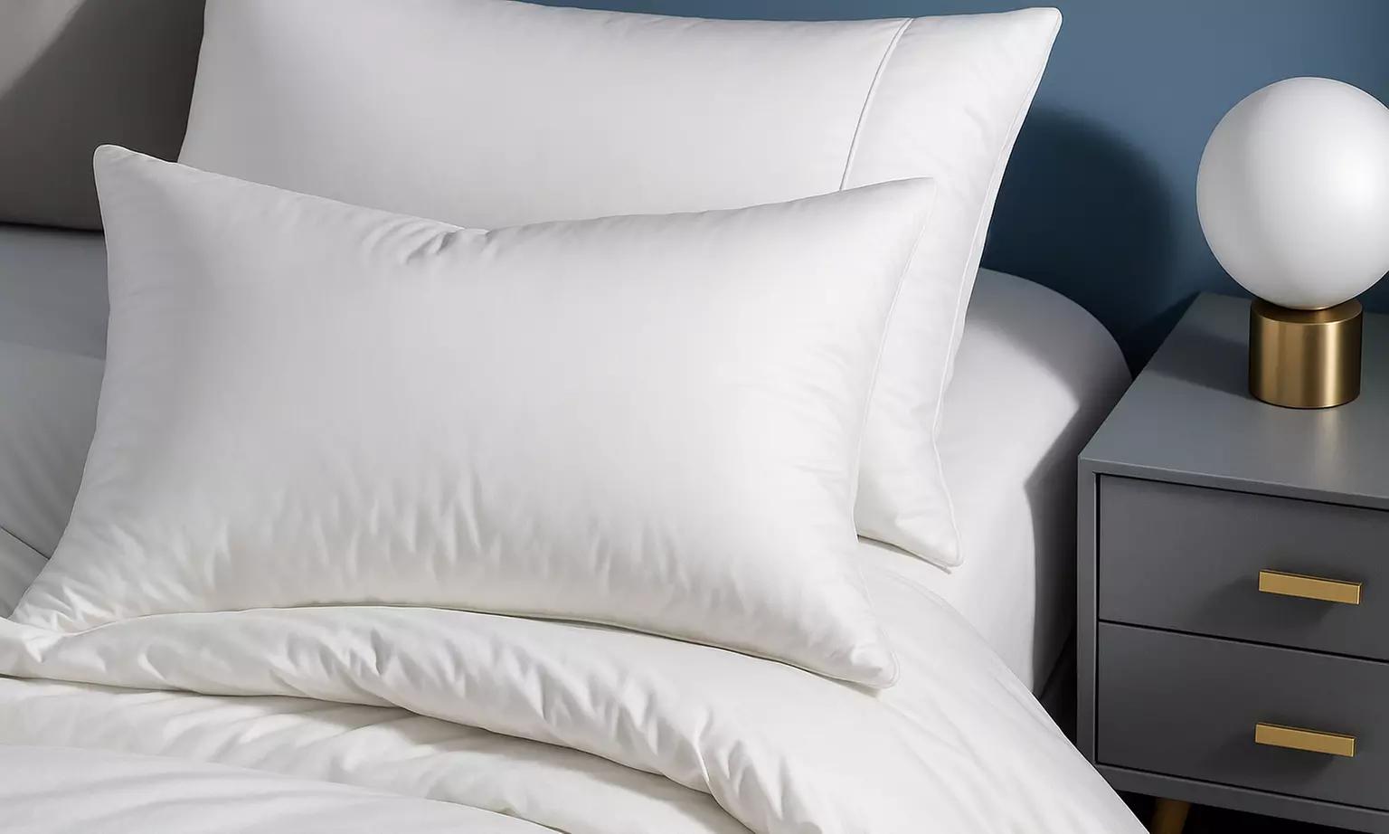 85% Goose Feather & 15% Down Pillows (Pack of 2)