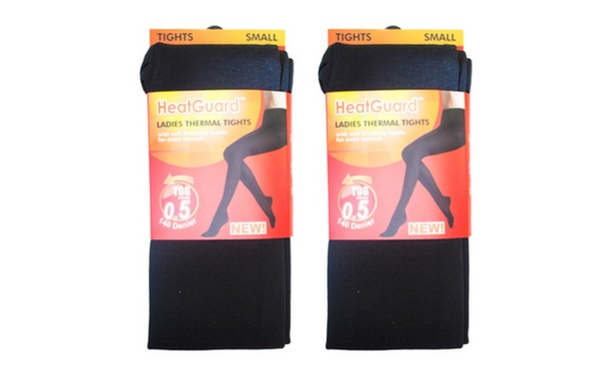 Image 2: Up to Four Pairs of Heat Guard Women's Black Thermal Tights