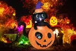 Costway 5 FT Tall Halloween Inflatable Decor Black Cat in Pumpkin LED Lights - Second Medium