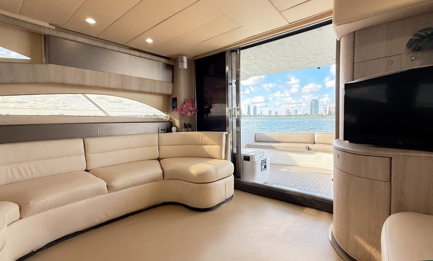 Image 12: Private Luxury Yacht 60 ft + Up to 13 People from Miami River!