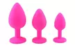 Silicone Jeweled Plug Weighted Anal Jewel Trainer Sets Enhance  - Second Medium