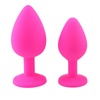 Image 6: Silicone Jeweled Plug Weighted Anal Jewel Trainer Sets Enhance