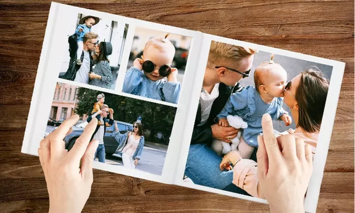 Bundel herinneringen in een A4-fotoboek met harde glossy kaft