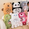 Image 1: Cute Cartoon Plush Stuffed Back Cushion