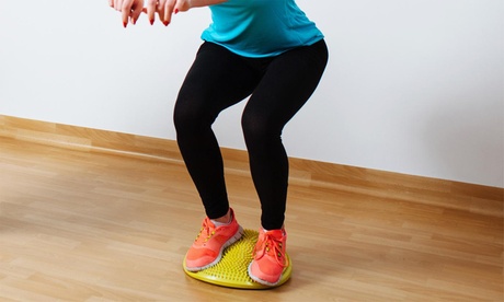 Cuscino propriocettivo gonfiabile per equilibrio comprensivo di pompa