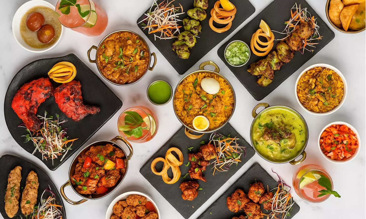 Starter, Main, Naan or Rice with Drink for One, Two, or Four People