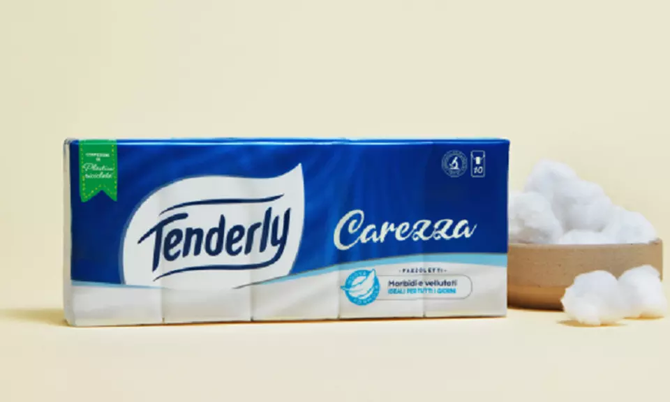 Fino a 200 pacchetti di fazzoletti Tenderly Carezza 3 veli