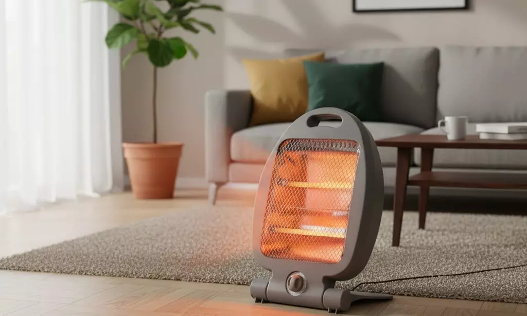 Stufa alogena pieghevole da 800 o 1200 W a basso consumo