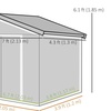 Image 20: Outsunny Galvanised Steel Garden Shed 7x4ft or 9x6ft