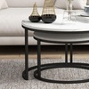 Image 4: HOMCOM Nest of Round Coffee Tables (Set of 2) 