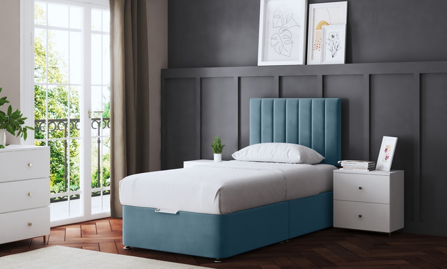 Image 17: Amelia Panel Divan Bed with Optional Mattress