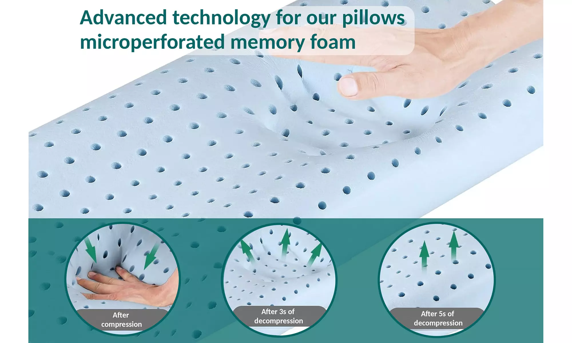 Cuscino a rullo in memory foam, Sampur