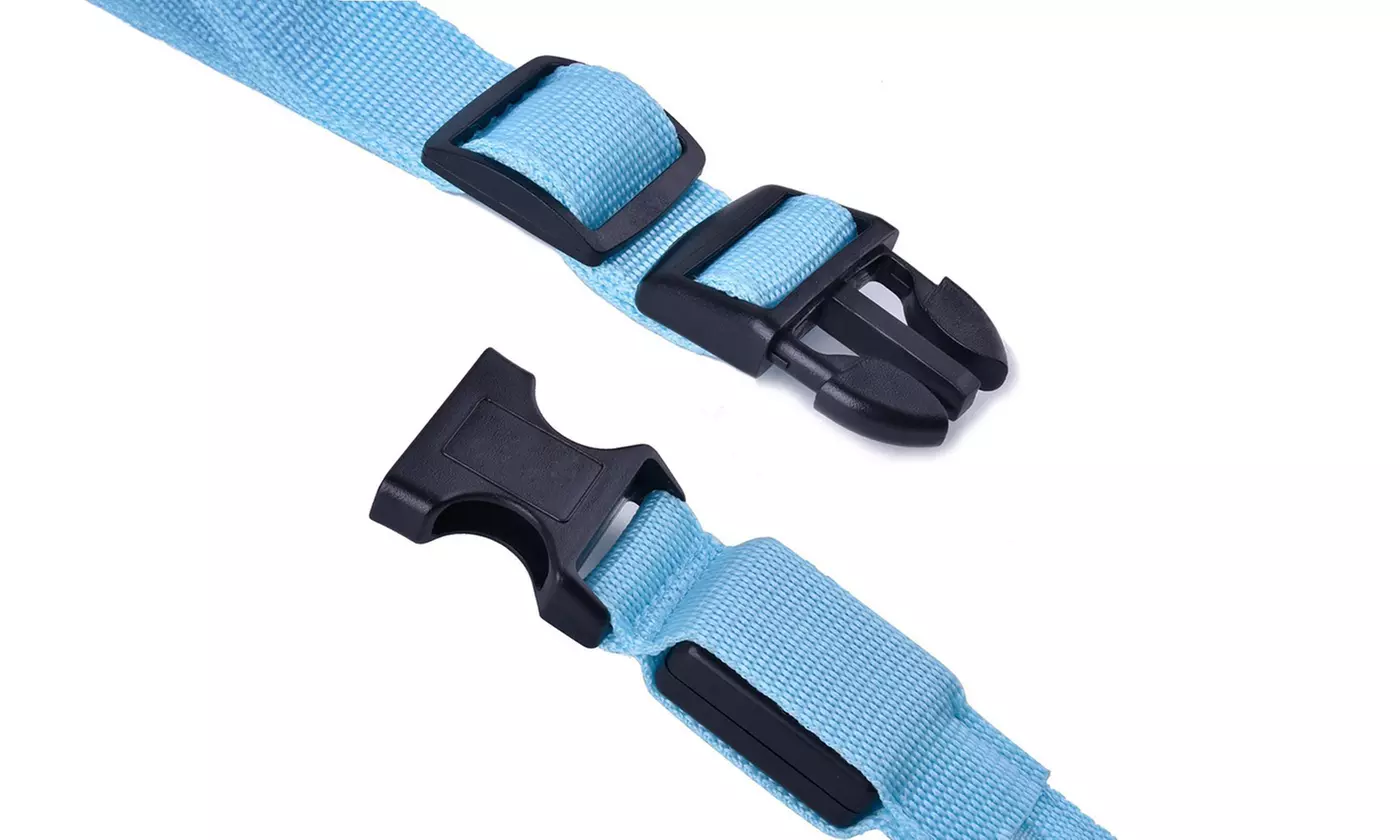 Safety Luminous LED Dog Light Up Collar Night Glow Adjustable Collar with Leash