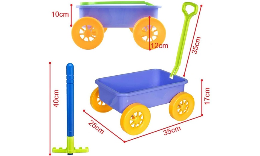 Image 5: Kids Gardening Play Set with Wheelbarrow and Tools
