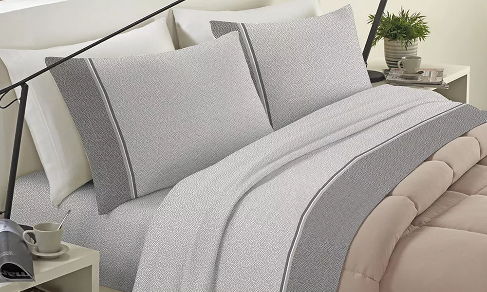 Completo lenzuola in flanella stampata