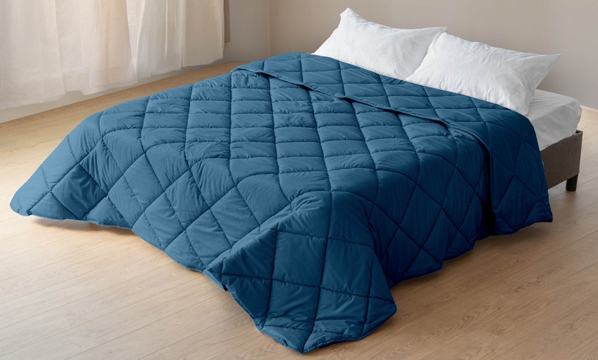 Image 21: Colcha de microfibra para cama doble con tacto aterciopelado