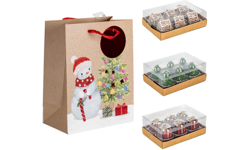 Image 2: Lot de 18 bougies décoratives de Noël, design festif 3D