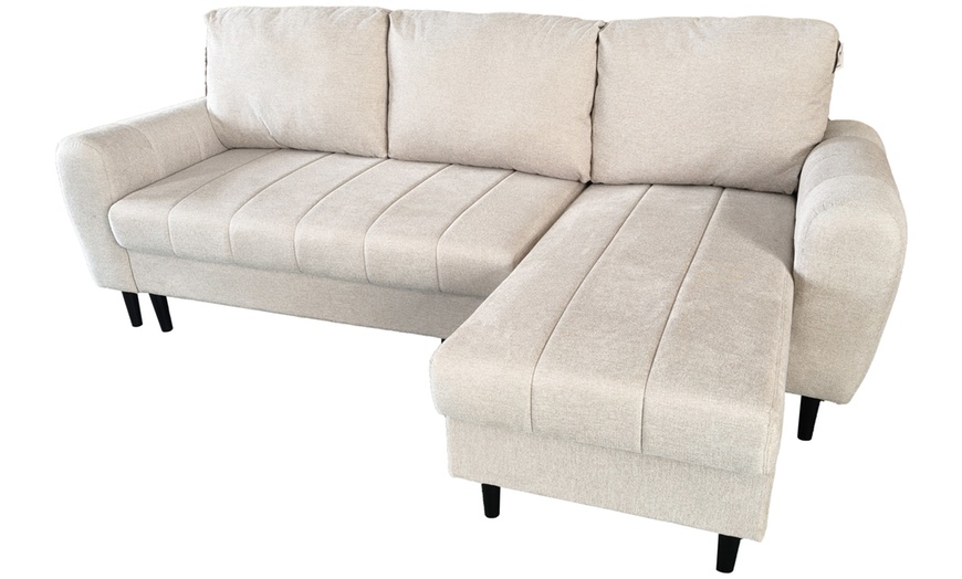 Image 5: DS Living Sienna 3 Seater Corner Sofa Bed with Storage