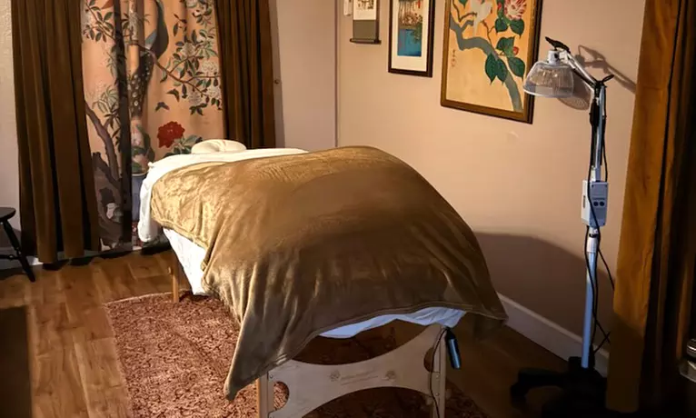 60 Minute Cosmetic Acupuncture, Neck and Face Massage W/ Light Therapy