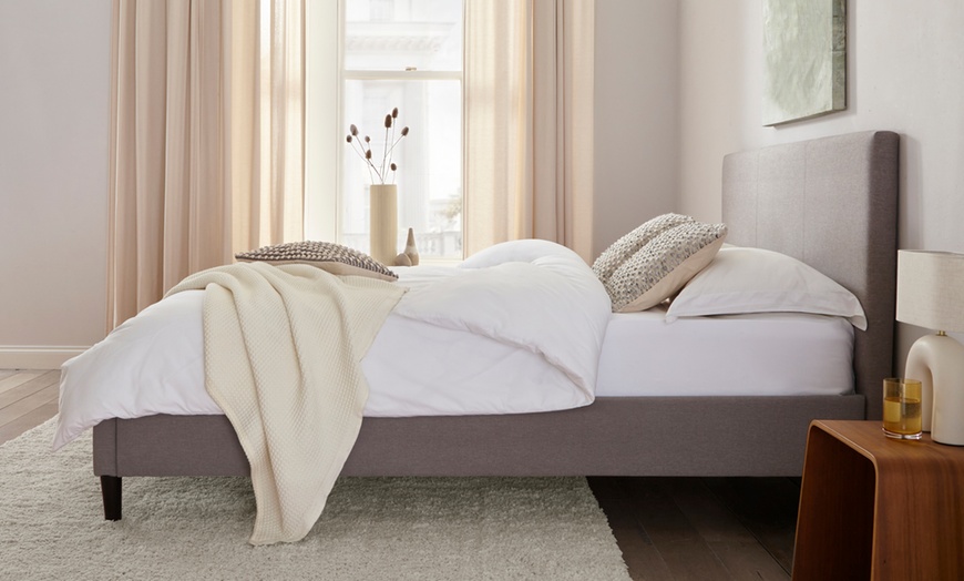 Image 3: DS Living Marcelli Upholstered Bed in Grey 