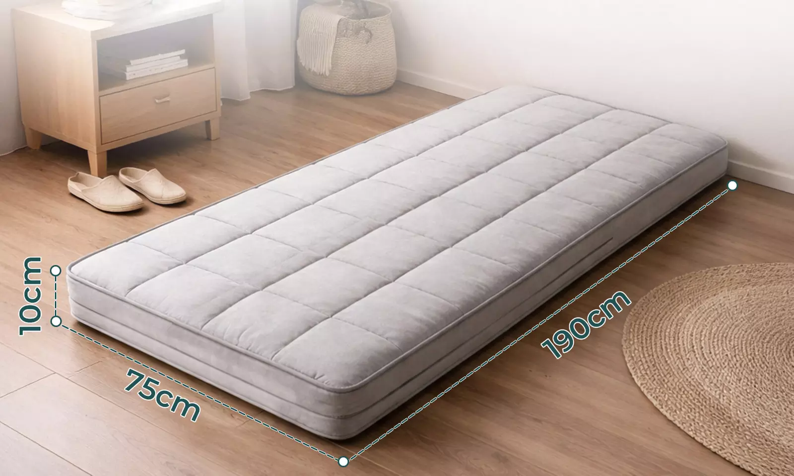 Roll Up Foldable and Portable Mattress Topper