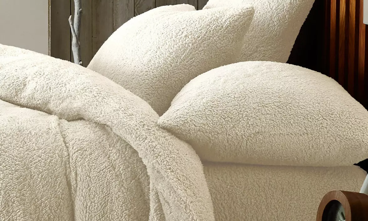 Gaveno Cavailia Fluffy Teddy Bear Fleece Thermal Soft Duvet Cover Set