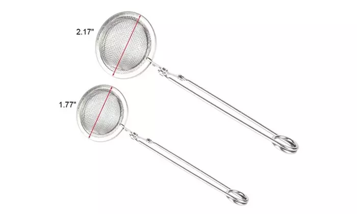 2PCS Stainless Steel Mesh Ball Tea Infuser Tea Leaves Herb Filter Strainer