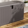 Image 1: HDPE Heavy-Duty Water-Resistant Rattan-Effect Deck Box