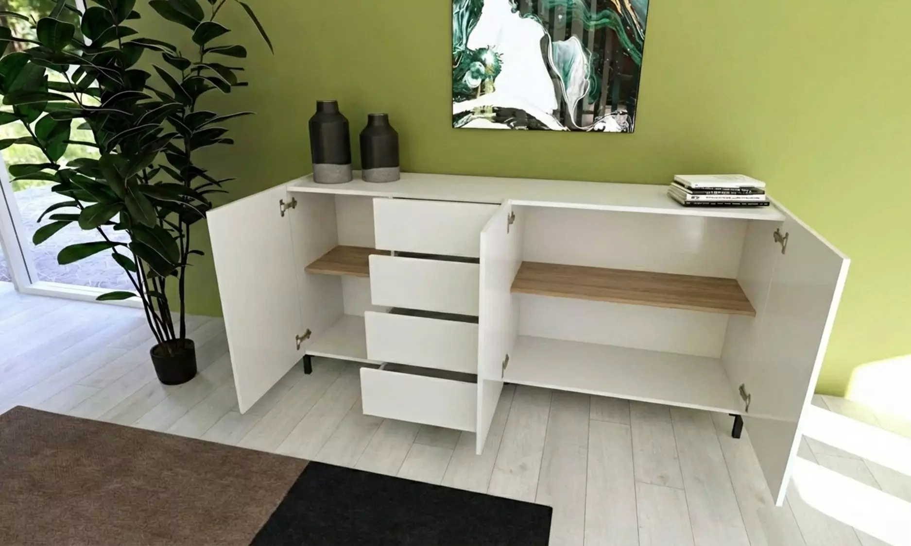 Wohnzimmermöbel Solaria: Kommode, TV-Schrank oder Highboard