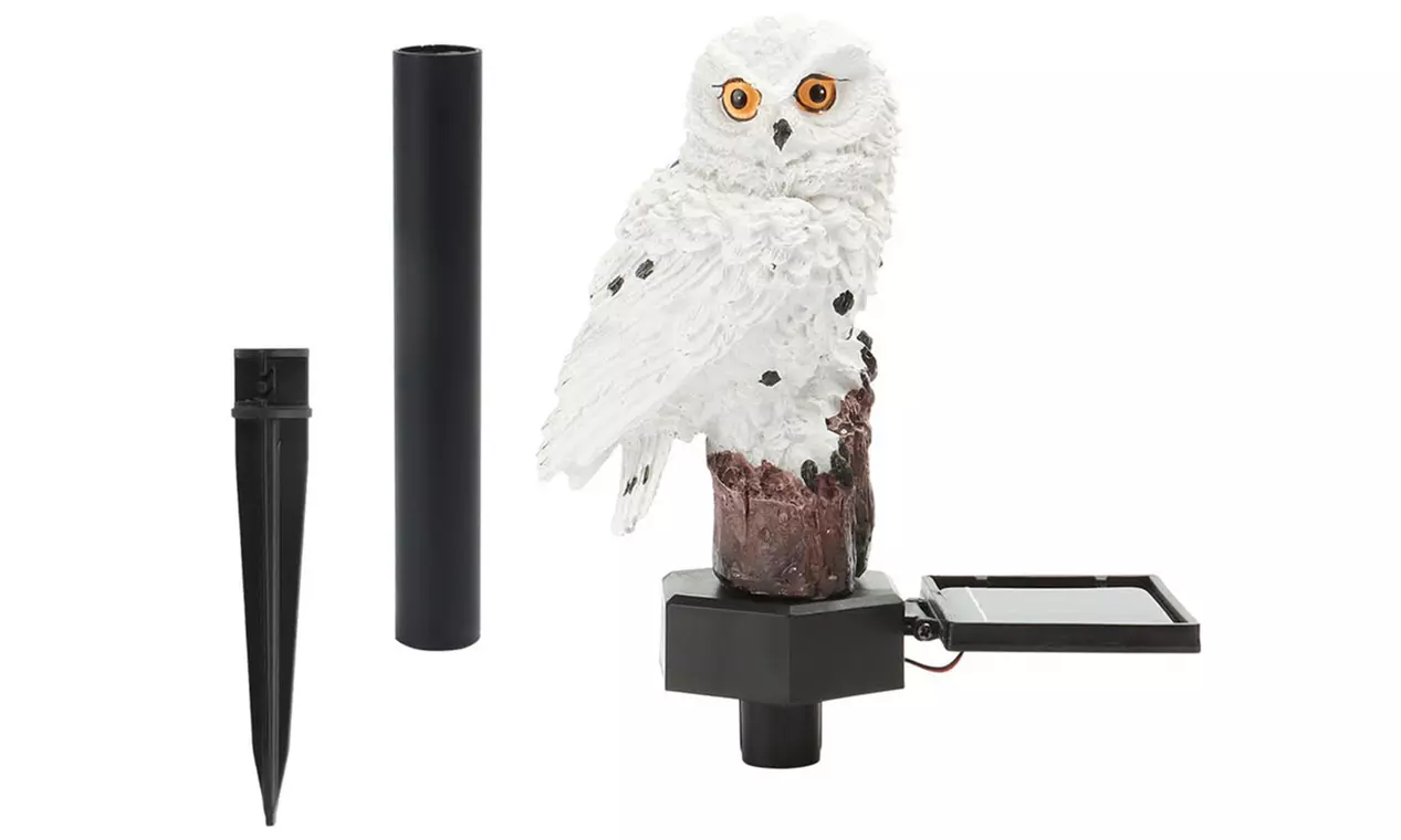 Waterproof Solar LED Owl Light Outdoor Garden Yard Landscape Decor Lamp 