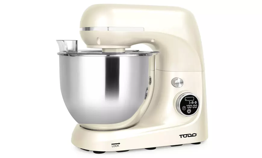 Image 2: TODO 1100W Electric Stand Mixer 5.3L Bowl Heated Fermentation