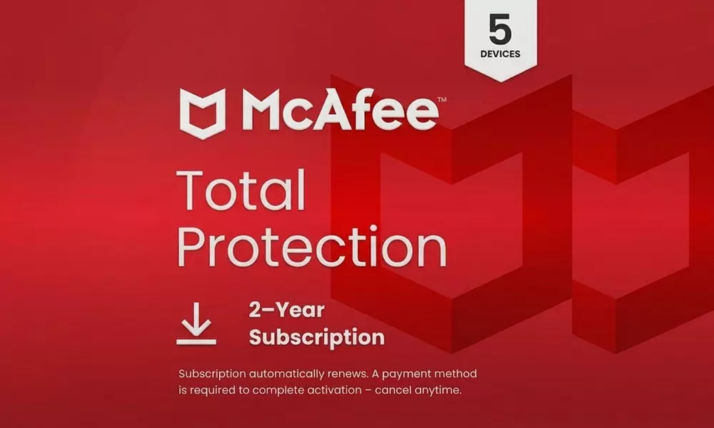 McAfee Total Protection 2026: 1, 3 or 5 Devices with Auto Renewal