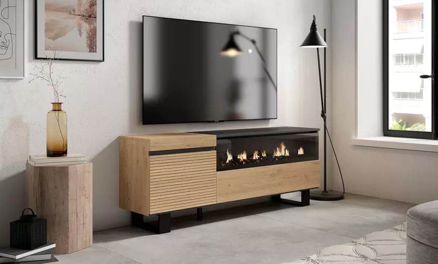 Image 22: TV-meubel met of zonder led-elektrische openhaard