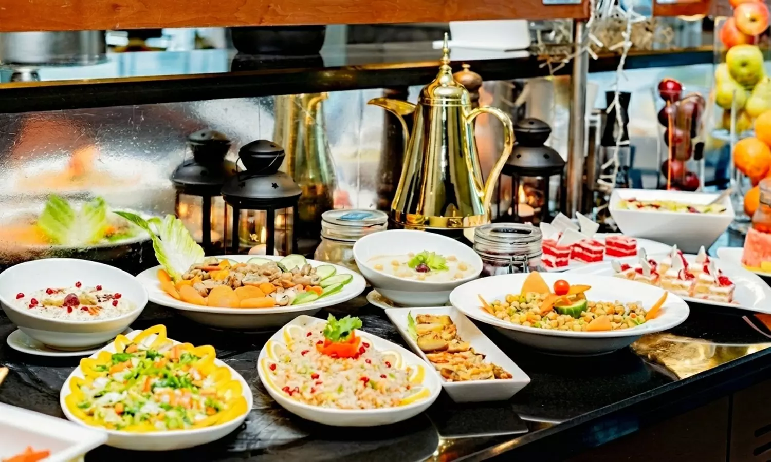 Ramadan Iftar Semi-Buffet with Main Course, Beverages and Pool Access for 1 Child or 1-4 Adults (Up to 63% Off) - Primary Image
