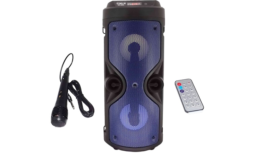 Image 1: Karaoke speaker met microfoon en led-verlichting
