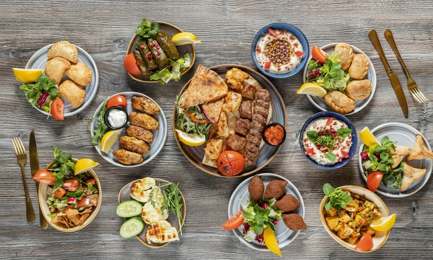 Image 5: Savor a Mezze Platter for Two or Four with Optional Glass of Wine