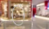 Sterling Silver 40mm Oval Shape French Lock Hoop Earrings