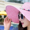 Image 4: Women's Wide Brim Beach Sun Straw Hat